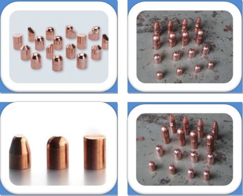 50pcs / বক্স CuCrZr বর্গক্ষেত্র প্রতিরোধ স্পট ঢালাই ইলেক্ট্রোড টিপস